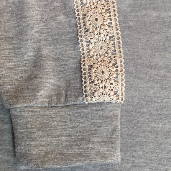 FLORA NIKROOZ  Lace Trimmed Super Soft Comfy Elevated Sweatshirt - Picture 10 of 16